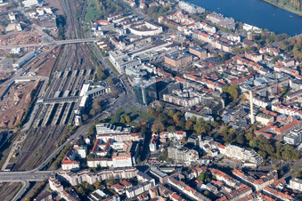 Luftbild von Ortsteil Weststadt in Heidelberg im Bundesland Baden-Württemberg, Deutschland