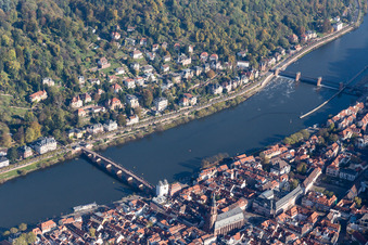 Alte Brücke, Ziegelhäuser Landstr im Ortsteil Neuenheim in Heidelberg im Bundesland Baden-Württemberg, Deutschland