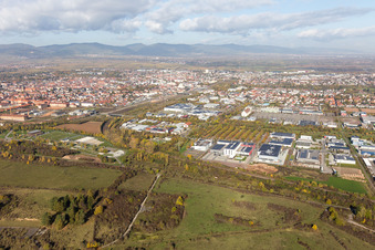 Drohnenaufname von Landau in der Pfalz im Bundesland Rheinland-Pfalz, Deutschland