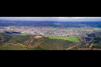 Panorama Michelstadt und Erbach im Bundesland Hessen, Deutschland