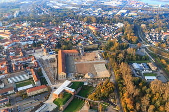 Baustelle an Ehemalige Stadtkaseren An Fronte Diez für REWE und LIDL in Germersheim im Bundesland Rheinland-Pfalz, Deutschland