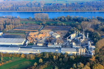 Luftbild von Industriegebiet Konrad-Nolte-Straße aus Westen mit Rheinspan GmbH & Co. KG in Germersheim im Bundesland Rheinland-Pfalz, Deutschland