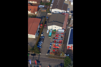 Barthelsmühlring mit Drehleiter-Werkstatt Beitel und Stier GmbH im Ortsteil Minderslachen in Kandel im Bundesland Rheinland-Pfalz, Deutschland