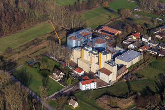 Luftaufnahme von Getreidemühle Cornexo GmbH in Freimersheim im Bundesland Rheinland-Pfalz, Deutschland