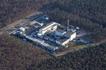 Drohnenaufname von Leopoldshafen, KIK Campus Nord in Eggenstein-Leopoldshafen im Bundesland Baden-Württemberg, Deutschland