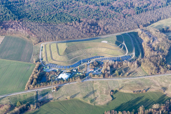 Lauterbourg im Bundesland Bas-Rhin, Frankreich vom Flugzeug aus