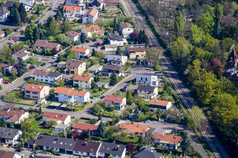 Luftbild von Germersheimer Straße, Kandeler Straße in Jockgrim im Bundesland Rheinland-Pfalz, Deutschland