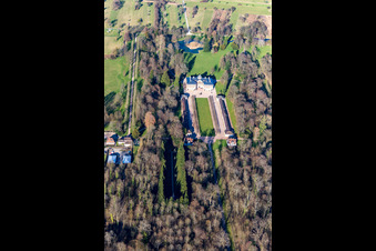 Ortsteil Förch in Rastatt im Bundesland Baden-Württemberg, Deutschland von oben