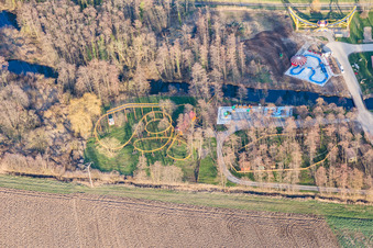 Luftbild von Freizeitzentrum - Vergnügungspark Didiland in Morsbronn-les-Bains in Grand Est im Bundesland Bas-Rhin, Frankreich
