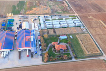 Gemüseanbau - Dieter Stubenbordt in Zeiskam im Bundesland Rheinland-Pfalz, Deutschland aus der Luft