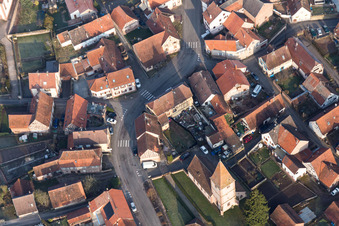 Weiterswiller im Bundesland Bas-Rhin, Frankreich von oben gesehen