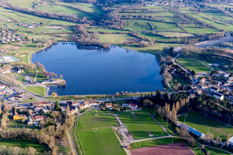 Luftaufnahme von Autun (Burgund) im Bundesland Saône-et-Loire, Frankreich