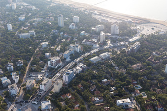 Lignano Pineta im Bundesland Friaul-Julisch Venetien, Italien vom Flugzeug aus
