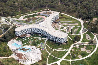 Luftaufnahme von Rovinj im Bundesland Gespanschaft Istrien, Kroatien