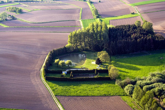 Luftaufnahme von Siegen im Bundesland Bas-Rhin, Frankreich