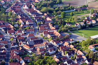 Seebach im Bundesland Bas-Rhin, Frankreich aus der Luft