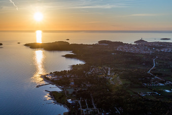 Polari im Bundesland Gespanschaft Istrien, Kroatien von oben gesehen