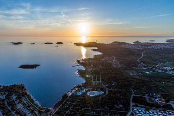 Polari im Bundesland Gespanschaft Istrien, Kroatien vom Flugzeug aus