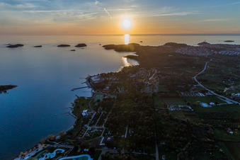 Polari im Bundesland Gespanschaft Istrien, Kroatien aus der Luft betrachtet