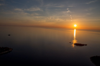 Luftbild von Rovinj im Bundesland Gespanschaft Istrien, Kroatien