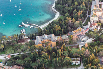 Rovinj im Bundesland Gespanschaft Istrien, Kroatien aus der Vogelperspektive