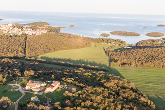 Stancija Valkanela im Bundesland Gespanschaft Istrien, Kroatien vom Flugzeug aus