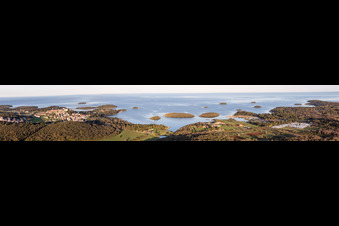 Luftbild von Panorama in Vrsar im Bundesland Gespanschaft Istrien, Kroatien