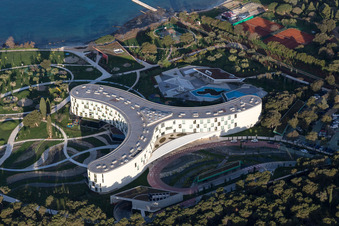 Rovinj im Bundesland Gespanschaft Istrien, Kroatien aus der Luft betrachtet