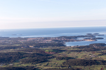 Schrägluftbild von Vrsar im Bundesland Gespanschaft Istrien, Kroatien