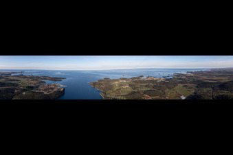 Luftaufnahme von Panorama in Vrsar im Bundesland Gespanschaft Istrien, Kroatien