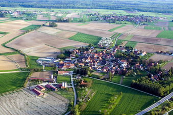 Luftaufnahme von Reimerswiller im Bundesland Bas-Rhin, Frankreich