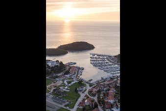 Drohnenbild von Vrsar im Bundesland Gespanschaft Istrien, Kroatien