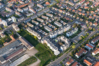 Neustadt an der Weinstraße im Bundesland Rheinland-Pfalz, Deutschland von oben