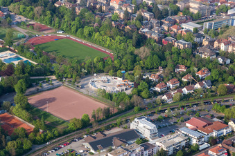 Abriss der Rundsporthalle in Landau in der Pfalz im Bundesland Rheinland-Pfalz, Deutschland