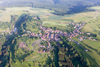 Luftbild von Volksberg im Bundesland Bas-Rhin, Frankreich