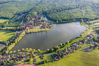Hambach, Étang avec Camping im Bundesland Moselle, Frankreich