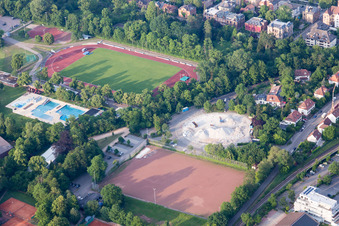 Luftaufnahme von Landau in der Pfalz im Bundesland Rheinland-Pfalz, Deutschland