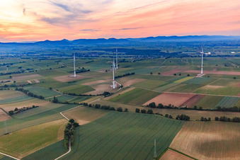 Windpark Freckenfeld im Bundesland Rheinland-Pfalz, Deutschland