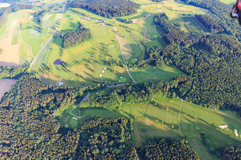 Golfplatz der Golfclub Mudau und Freizeitanlagen GmbH im Ortsteil Untermudau im Bundesland Baden-Württemberg, Deutschland