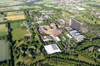 Ortsteil Lerchenberg in Mainz im Bundesland Rheinland-Pfalz, Deutschland von oben