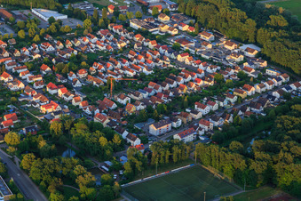 Luftbild von Siedlung Gartenstadt aus Nordwesten in Kandel im Bundesland Rheinland-Pfalz, Deutschland