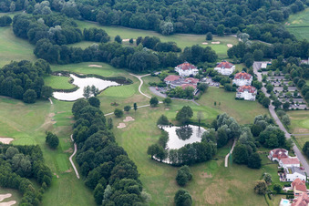 Soufflenheim, Golf Club im Bundesland Bas-Rhin, Frankreich vom Flugzeug aus