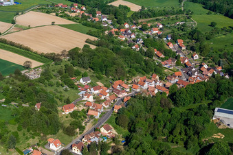 Luftbild von Birlenbach in Drachenbronn-Birlenbach im Bundesland Bas-Rhin, Frankreich