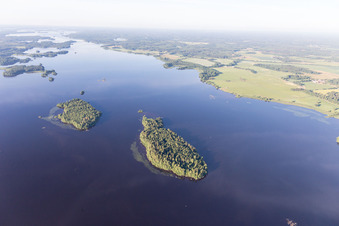 Skäggalösa im Bundesland Kronoberg, Schweden vom Flugzeug aus
