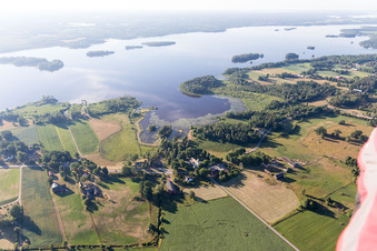 Luftbild von Blädinge im Bundesland Kronoberg, Schweden