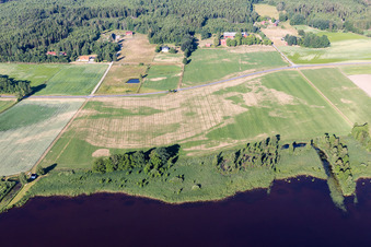 Schrägluftbild von Hunna im Bundesland Kronoberg, Schweden