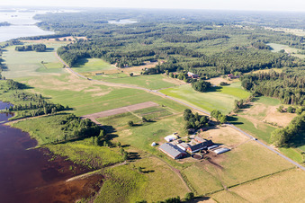 Hunna im Bundesland Kronoberg, Schweden aus der Luft betrachtet
