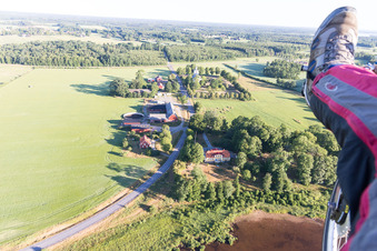 Skatelöv im Bundesland Kronoberg, Schweden aus der Luft betrachtet