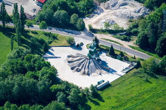Gumbrechtshoffen im Bundesland Bas-Rhin, Frankreich aus der Drohnenperspektive