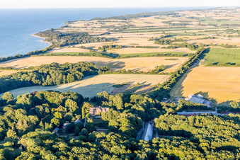 Drohnenbild von Stege im Bundesland Sjælland, Dänemark